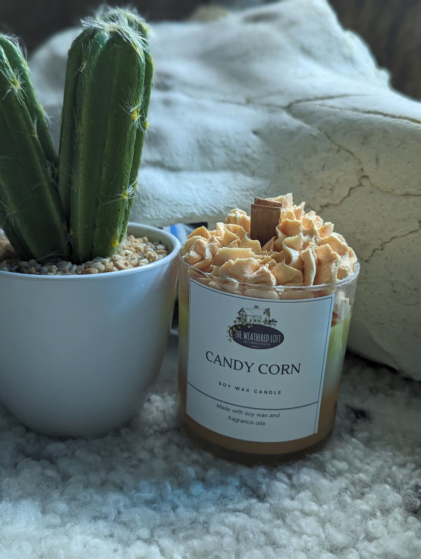Candy Corn Soy Candle 12oz.