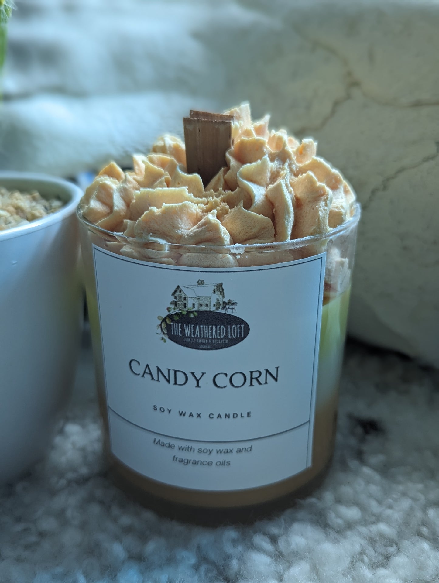 Candy Corn Soy Candle 12oz.