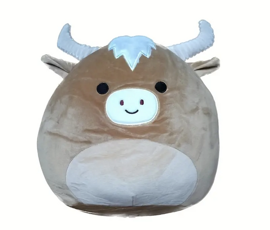 *12" Plush Decorative Bull Pillow
