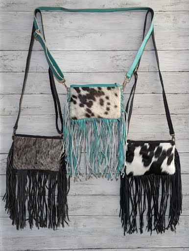 Cowhide Crossbody (multiple options available)