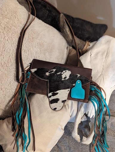 Cowhead & Cowtag Vintage Leather Crossbody
