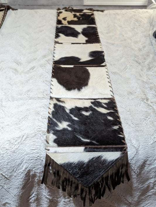 Cowhide Table Runner 6ft Natural