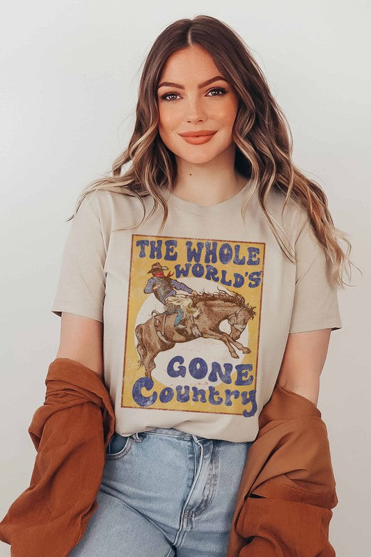 THE WHOLE WORLD'S GONE COUNTRY GRAPHIC TEE
